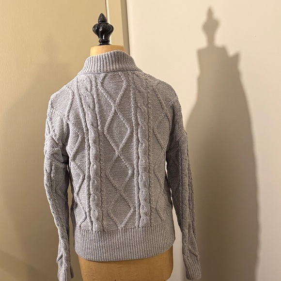 Rachel Zoe Light Gray Cable Knit Cardigan - Picture 4 of 4